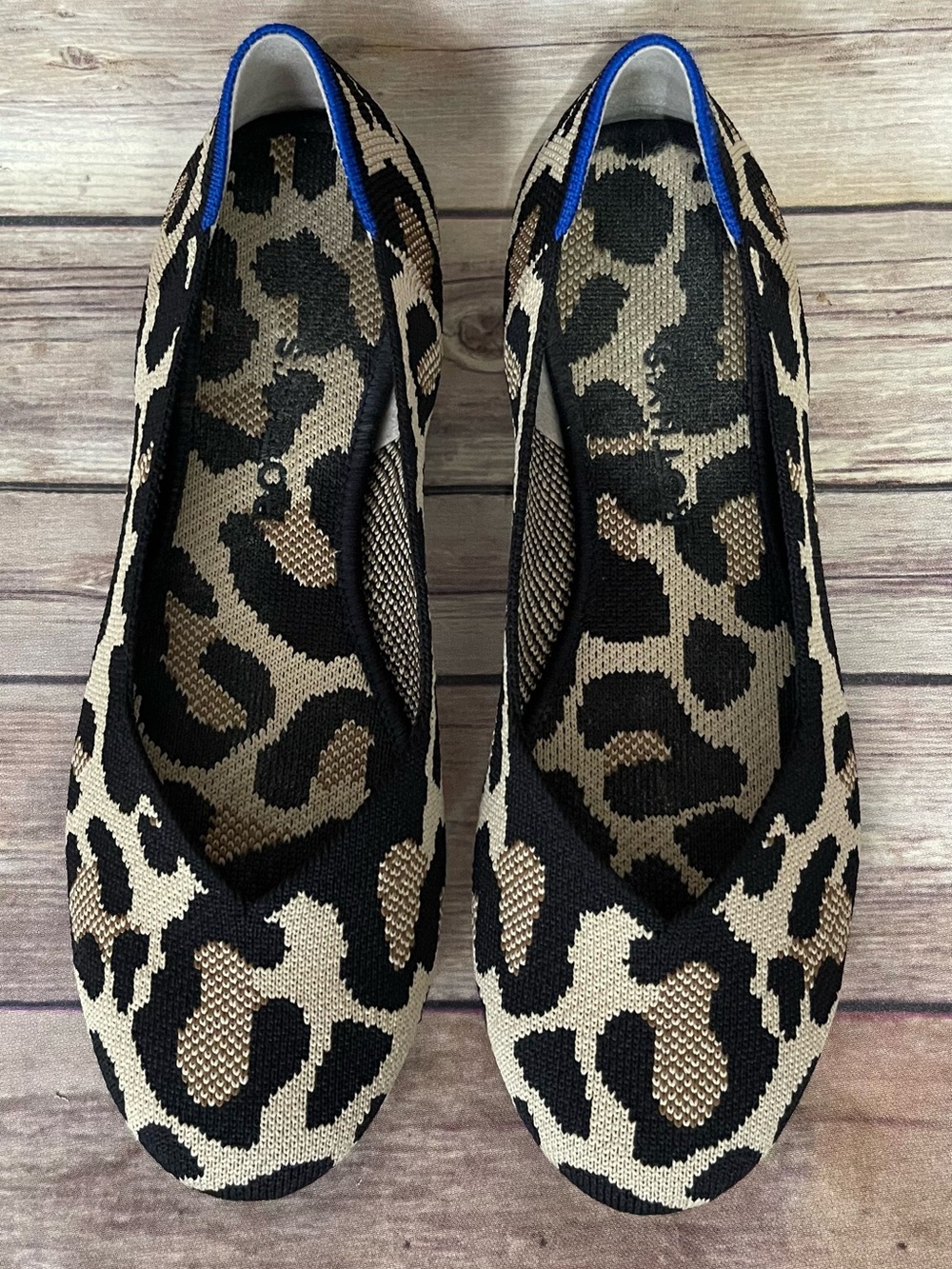 Rothy’s Sz 8.5 Leopard Print Round Toe Flats